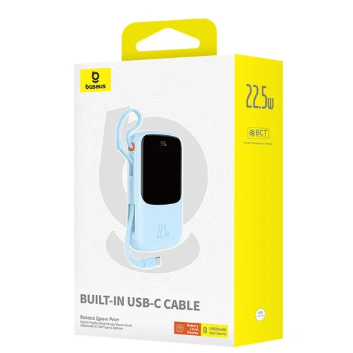 Baseus Qpow Pro+ 22.5W 10000mAh USB-C Powerbank - Kék - 7