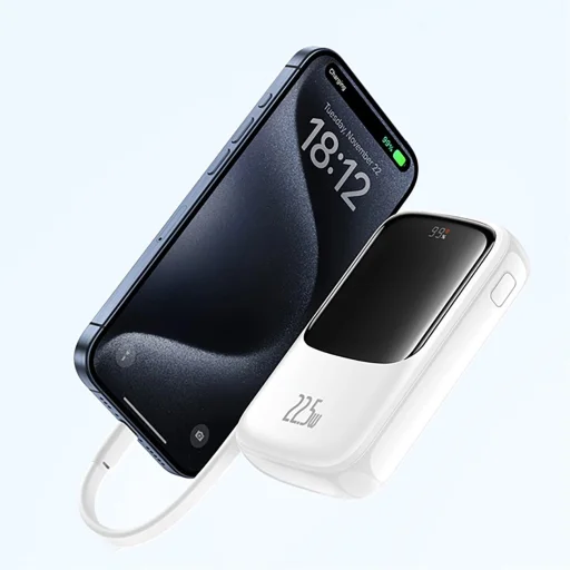 Baseus Qpow Pro+ Power Bank 22.5W 10000mAh USB-C - Fehér - 6