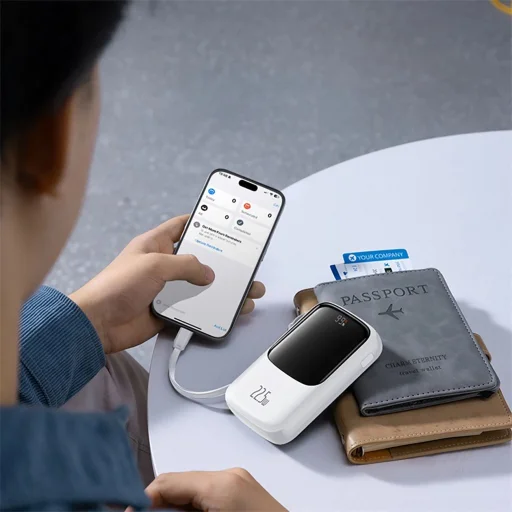 Baseus Qpow Pro+ Power Bank 22.5W 10000mAh USB-C - Fehér - 7