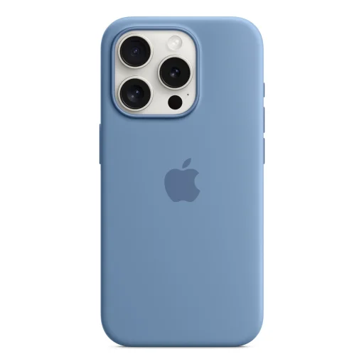 MT1L3FE/A Apple Szilikon Magsafe Tok iPhone 15 Pro-hoz Téli Kék Tok - 1