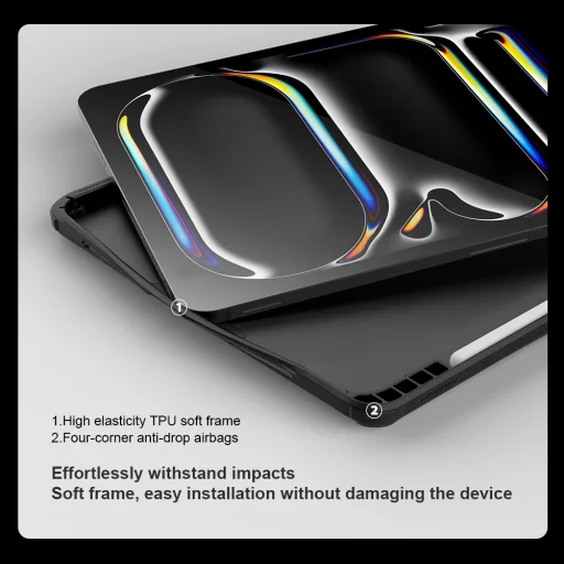 Nillkin CamShield Pad tok iPad Pro 13 2024 Fekete - 9