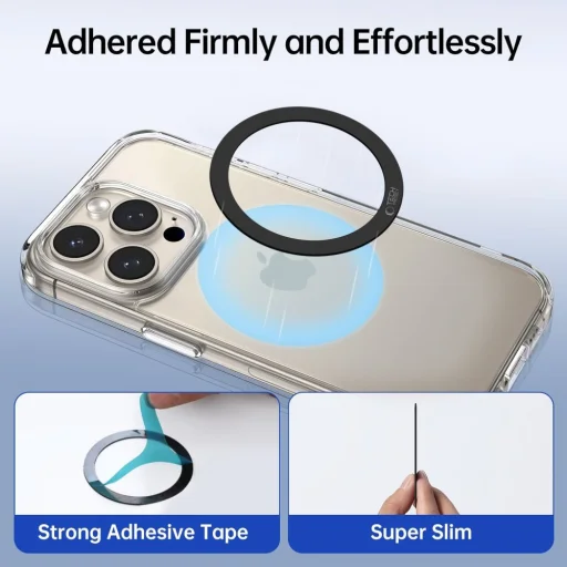 Tech-protect Mmp-110 2in1 Magnetic Magsafe Gyűrű Fekete & Fekete - 8