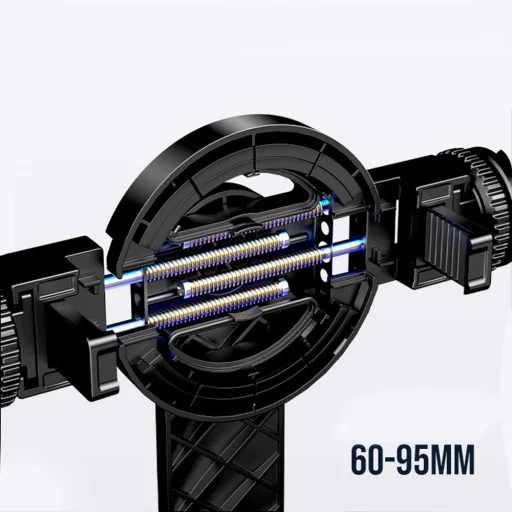 Blavec Selfie Bot Aluminium Fusion P07 Magsafe állvány + távirányító + 2 lámpa 1,4 méter (SSFP07-MTR2LB14) fekete - 4