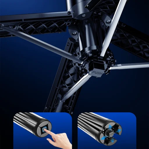 Blavec Selfie Bot Aluminium Fusion P07 Magsafe állvány + távirányító + 2 lámpa 1,4 méter (SSFP07-MTR2LB14) fekete - 8