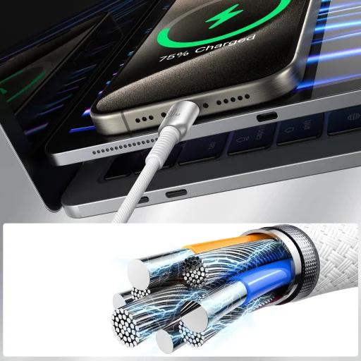 Joyroom S-A51 Cutting-Edge sorozat 30W USB-C - Lightning kábel 1,2m - szürke - 10