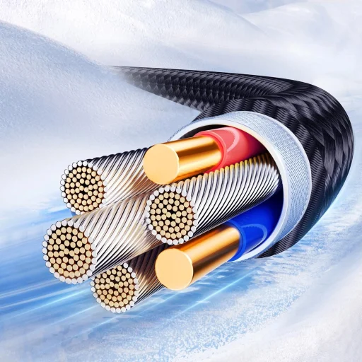 Joyroom S-A42 Kristálytiszta Sorozat 3A USB-A - USB-C kábel 1.2m - fekete - 12