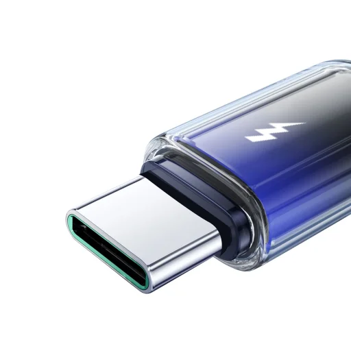 Joyroom S-A42 Kristálytiszta Sorozat 3A USB-A - USB-C kábel 1.2m - fekete - 6