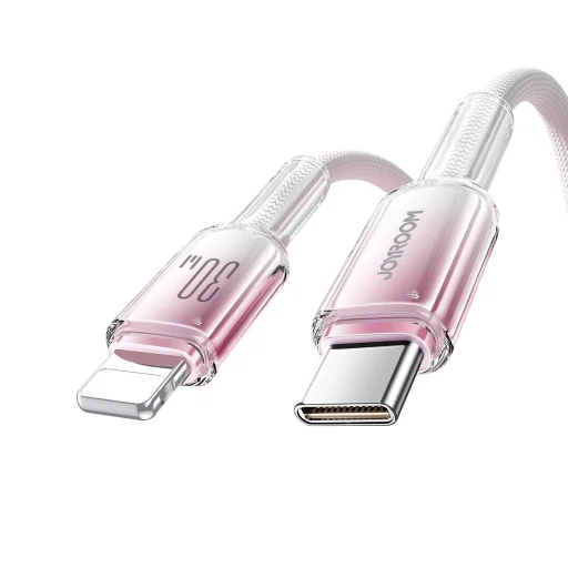 Joyroom S-A42 Crystal-Clear Series 30W USB-C - Lightning kábel 1.2m - fehér - 2
