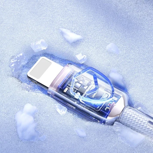 Joyroom S-A42 Crystal-Clear Series 30W USB-C - Lightning kábel 1.2m - fehér - 13