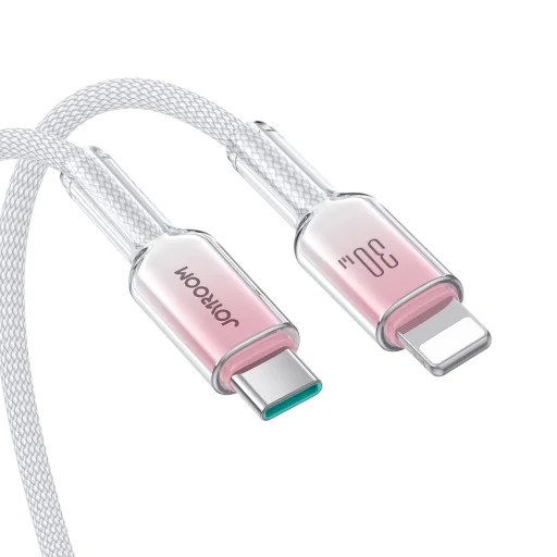 Joyroom S-A42 Crystal-Clear Series 30W USB-C - Lightning kábel 1.2m - fehér - 7