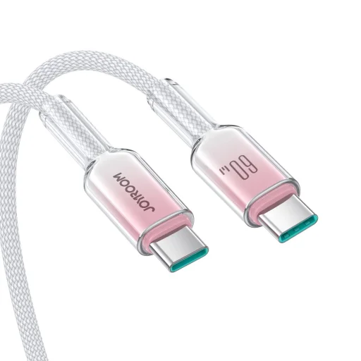 Joyroom S-A42 Crystal-Clear Sorozat 60W USB-C - USB-C kábel 1.2m - fehér - 7