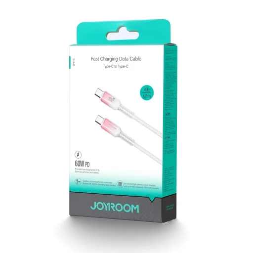 Joyroom S-A42 Crystal-Clear Sorozat 60W USB-C - USB-C kábel 1.2m - fehér - 8