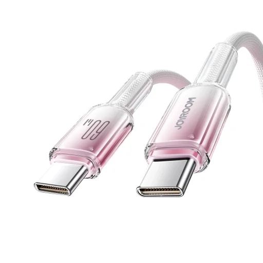 Joyroom S-A42 Crystal-Clear Sorozat 60W USB-C - USB-C kábel 1.2m - fehér - 2