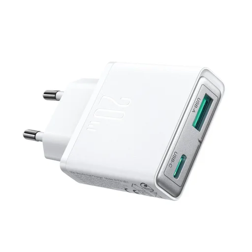 Joyroom JR-TCF14 20W USB-A USB-C szuper vékony fali töltő - Fehér - 6