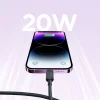 Joyroom Multi-Color Series A14 USB-C / Lightning kábel 20W 1.2 m - Fekete thumbnail