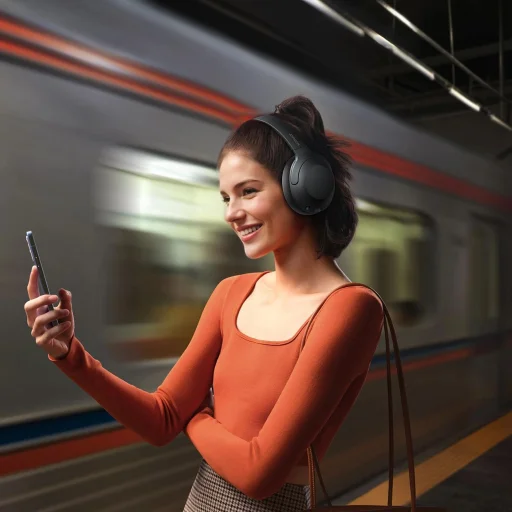 Joyroom J-Head Series JR-JH2 Vezeték nélküli fejhallgatók ANC Bluetooth-tal - Fekete - 13