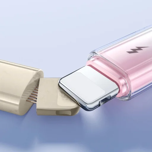 Joyroom S-A42 Crystal-Clear Series 3A USB-A - Lightning kábel 1.2m - fehér - 14