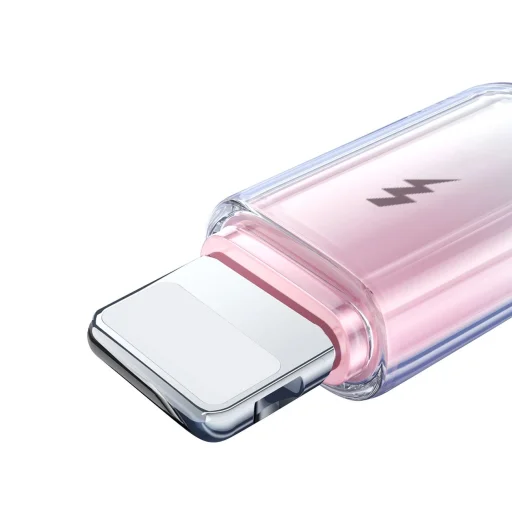 Joyroom S-A42 Crystal-Clear Series 3A USB-A - Lightning kábel 1.2m - fehér - 6