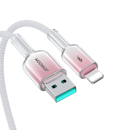 Joyroom S-A42 Crystal-Clear Series 3A USB-A - Lightning kábel 1.2m - fehér - 7