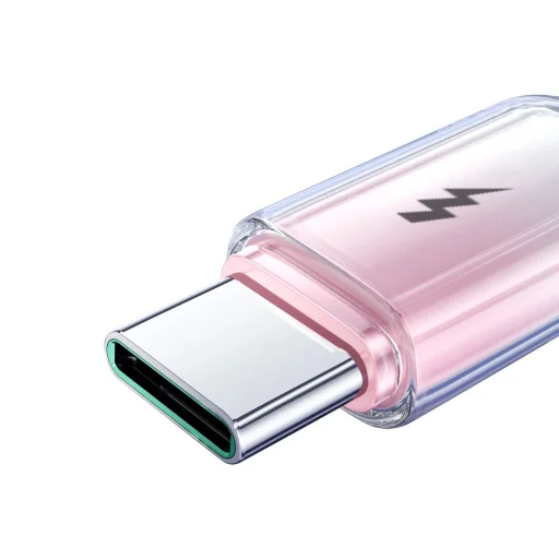 Joyroom S-A42 Crystal-Clear Series 3A USB-A - USB-C kábel 1.2m - fehér - 6