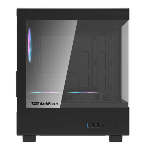 Darkflash Számítógépház DB330M + 3 aRGB ventilátor (fekete) - 4