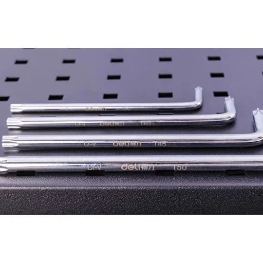 Deli Tools EDL3091 Torx imbuszkulcs készlet, 1,5-10 mm (ezüst) - 5