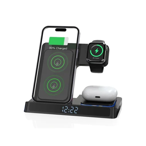 WiWU - Vezeték nélküli töltő ébresztőórával Wi-C006 Power Air 5 az 1-ben - 1