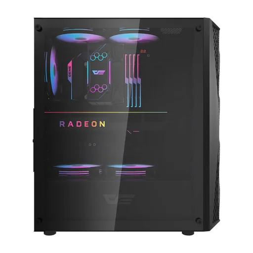 Darkflash DK352 MESH számítógépház + 4 aRGB ventilátor (fekete) - 6