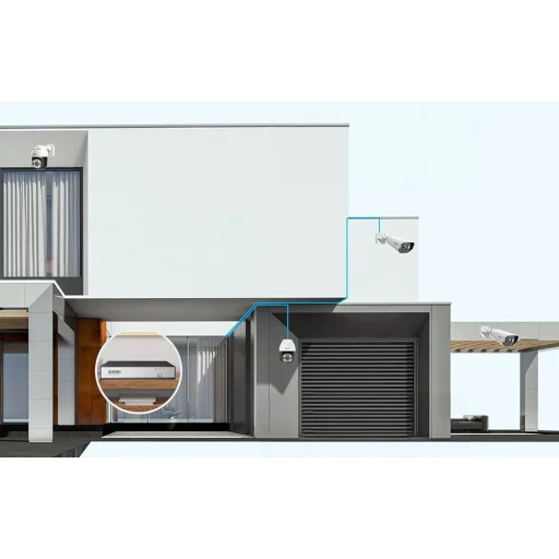 ZOSI IP Kamera készlet 2 db C296 WiFi 5MP & 2 db C182 WiFi 8MP + 8csatornás NVR + 2TB merevlemez - 3