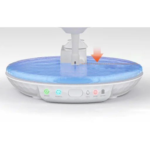 Háziállatok számára készült vízszökőkút Petsuper PW01 1,8L (fehér) - 8