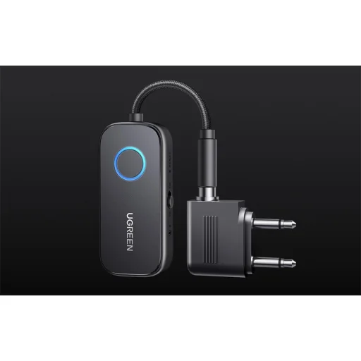 Bluetooth 5.3 receiver / transmitter Ugreen CM671, mini jack 3.5mm, 300mAh + airplane adapter - 7