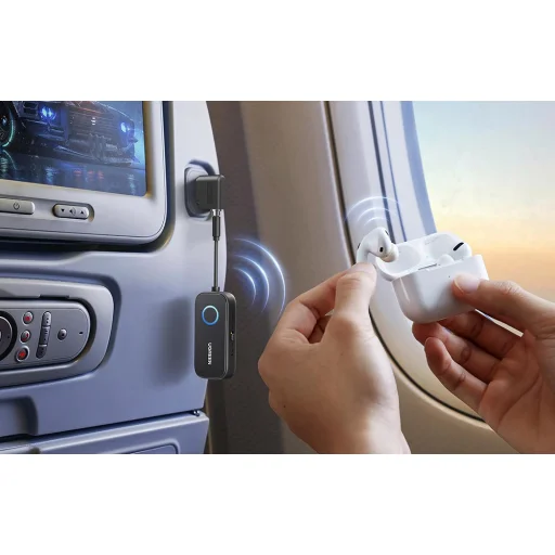 Bluetooth 5.3 receiver / transmitter Ugreen CM671, mini jack 3.5mm, 300mAh + airplane adapter - 8