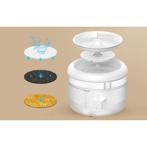 Petsuper PW02 2,5L okos állat ivókút (fehér), - 9