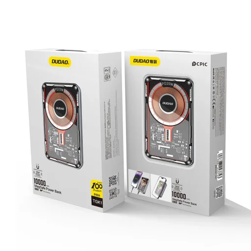 Dudao TGK1 powerbank MagSafe vezeték nélküli töltővel 20W 10000mAh fekete (TGK1-black) fekete - 15
