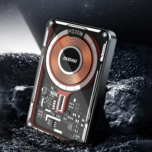 Dudao TGK1 powerbank MagSafe vezeték nélküli töltővel 20W 10000mAh fekete (TGK1-black) fekete - 17