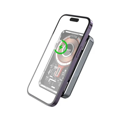 Dudao TGK1 powerbank MagSafe vezeték nélküli töltővel 20W 10000mAh fekete (TGK1-black) fekete - 10