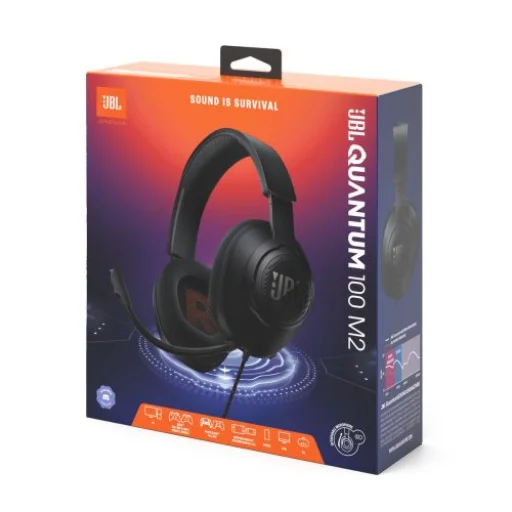 JBL Quantum 100M2 vezetékes gamer fejhallgató mikrofonnal, fekete EU - 5