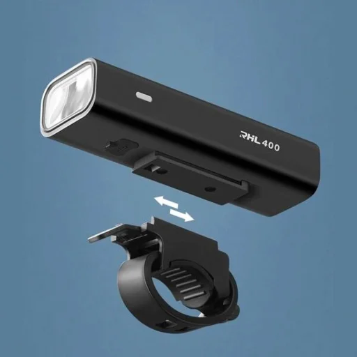 Rockbros 24310006001 első biciklilámpa 400 lm + micro USB kábel - USB-A - fekete - 3