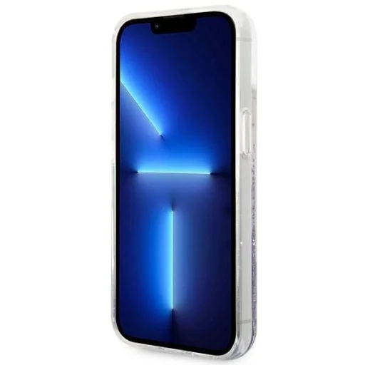 Guess GUHCP14MLFLSU iPhone 14 Plus 6.7 "lila keménytok Flower Liquid Glitter - 5