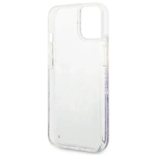 Guess GUHCP14MLFLSU iPhone 14 Plus 6.7 "lila keménytok Flower Liquid Glitter - 7