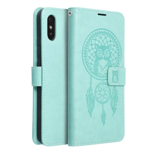 MEZZO fliptok XIAOMI Redmi 9AT / Redmi 9A dreamcatcher zöld - 7