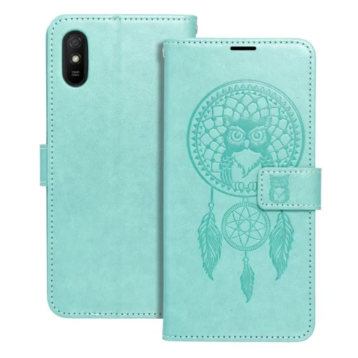 MEZZO fliptok XIAOMI Redmi 9AT / Redmi 9A dreamcatcher zöld - 1