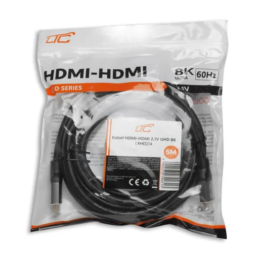 HDMI-HDMI kábel (v2.1 | 8K | 5 m) fekete - 2