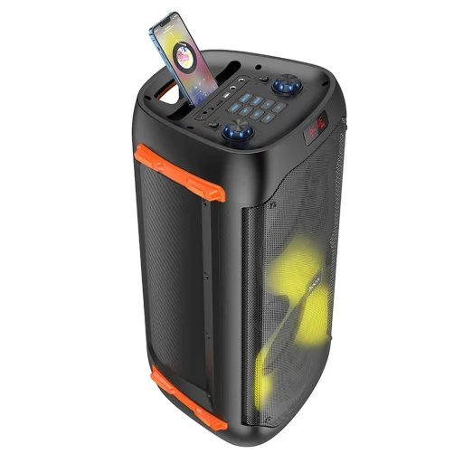 HOCO Bluetooth / vezeték nélküli hangszóró LED Outdoor Manhattan + dupla vezeték nélküli mikrofon BS53 - 5