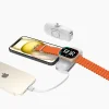 Wozinsky WF16-YLS 5000mAh 15W Lightning Mini Power Bank beépített USB-C kábellel és Apple Watch töltővel - Fehér thumbnail