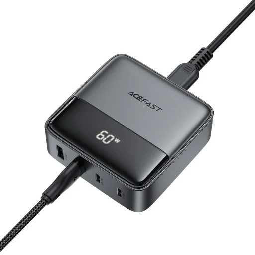 Acefast Z6 hálózati töltő GaN asztali 2x USB-A / 2x USB-C PD 65W - Fekete - 4