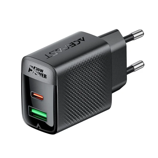Acefast A98 GaN Hálózati Töltő USB-A / USB-C PD 30W - Fekete - 2