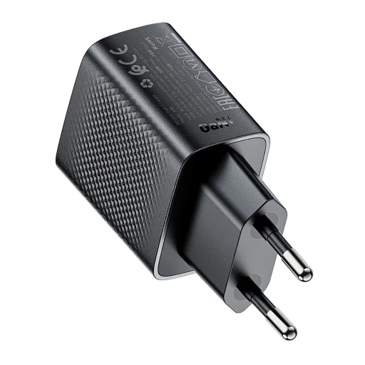 Acefast A98 GaN Hálózati Töltő USB-A / USB-C PD 30W - Fekete - 4
