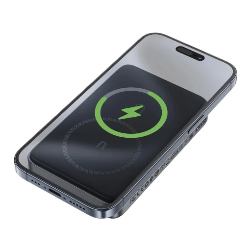 Powerbank Acefast M10 mágneses 2x USB-C PD 30W és 15W induktív töltés USB-C kábellel - Fekete - 3