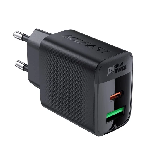 Acefast A78 hálózati GaN USB-A / USB-C PD 20W - Fekete Töltő - 3